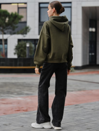 Hanorac de damă Staff ti khaki oversize fleece