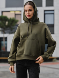 Hanorac de damă Staff ti khaki oversize fleece