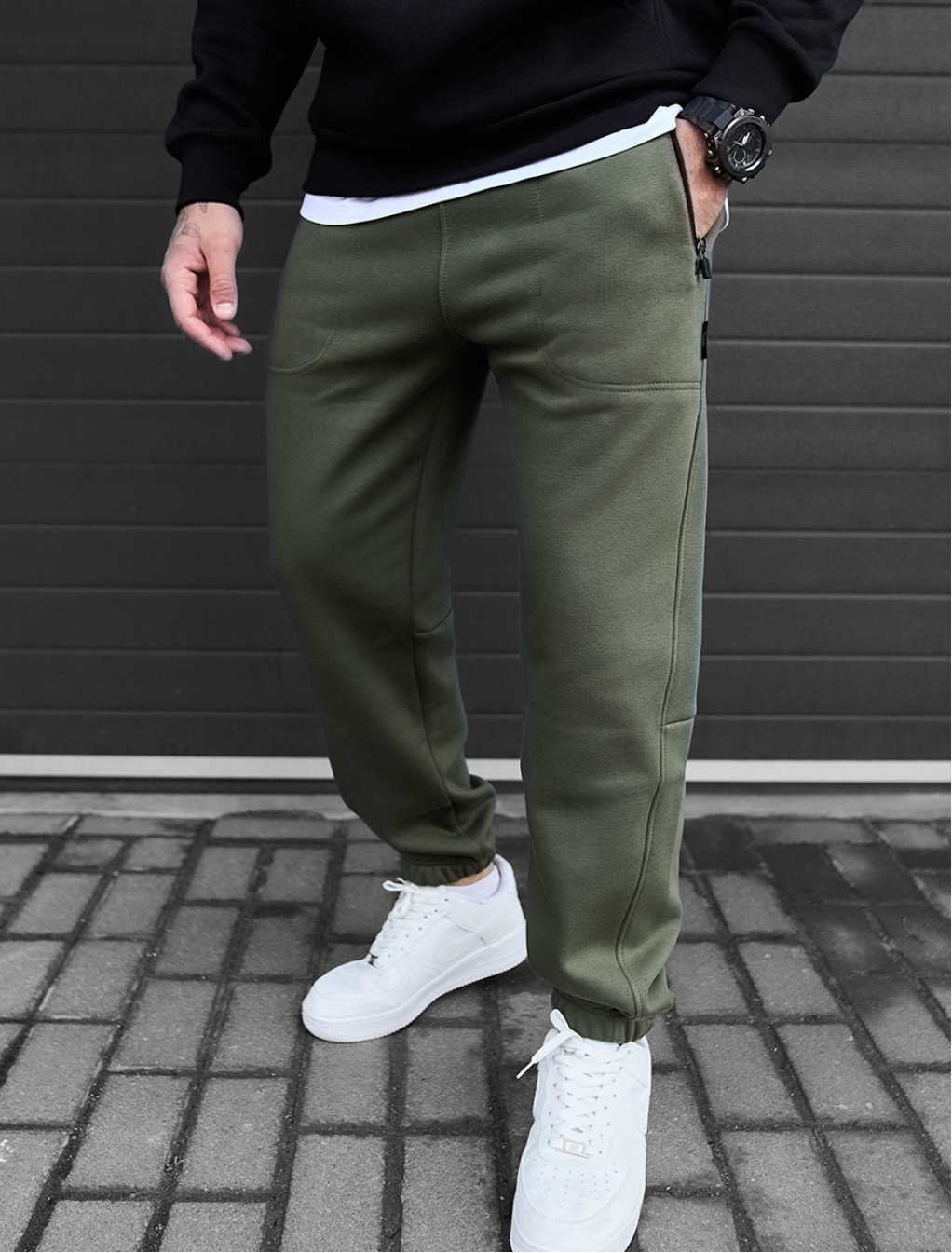 Pantaloni de trening Staff nib khaki fleece