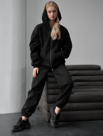 Trening de damă Staff jay black zip oversize fleece
