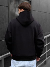Hanorac Staff black logo oversize fleece