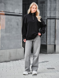 Bluză cu fermoar Staff le black oversize