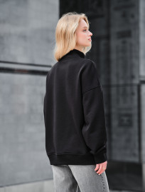 Bluză cu fermoar Staff le black oversize