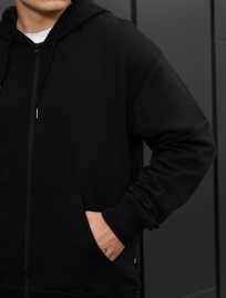 Hanorac Staff black zip oversize