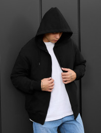 Hanorac Staff black zip oversize