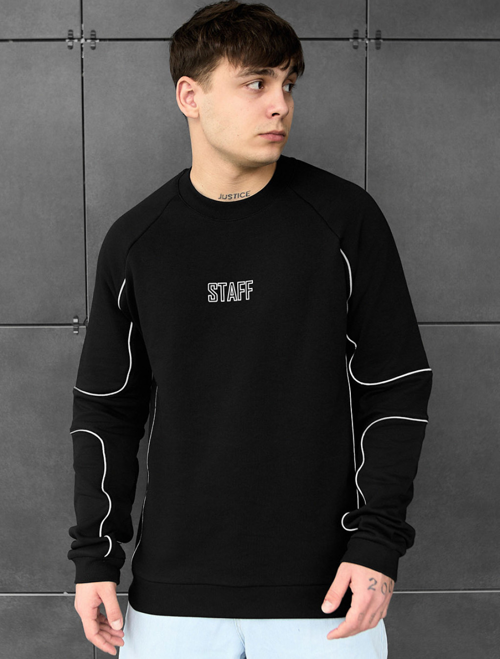 Bluză de trening Staff black logo reflective