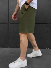 Pantaloni scurți tricotați Staff dje khaki logo