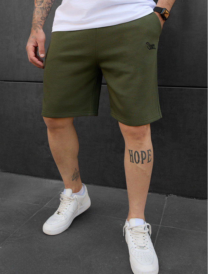 Pantaloni scurți tricotați Staff dje khaki logo
