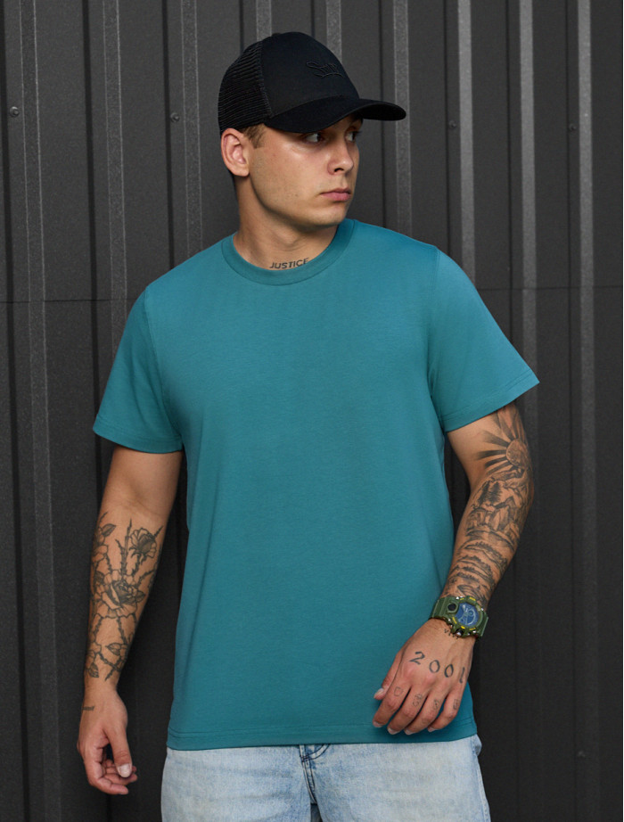 Tricou Staff turquoise basic