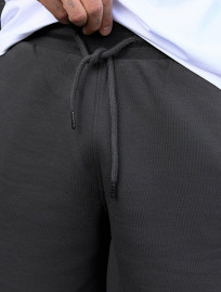 Pantaloni scurți tricotați Staff dje dark gray logo
