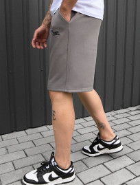 Pantaloni scurți tricotați Staff dje gray logo