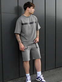 Set de vară tricou + pantaloni scurți Staff ra gray
