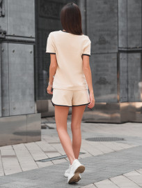 Set de vară de damă tricou + pantaloni scurți Staff ku milk