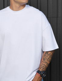 Tricou Staff white oversize