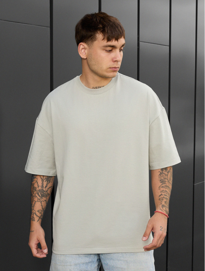 Tricou Staff light olive oversize