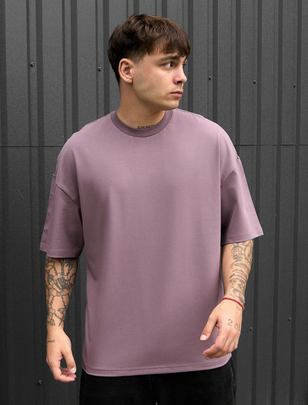 Tricou Staff purple oversize