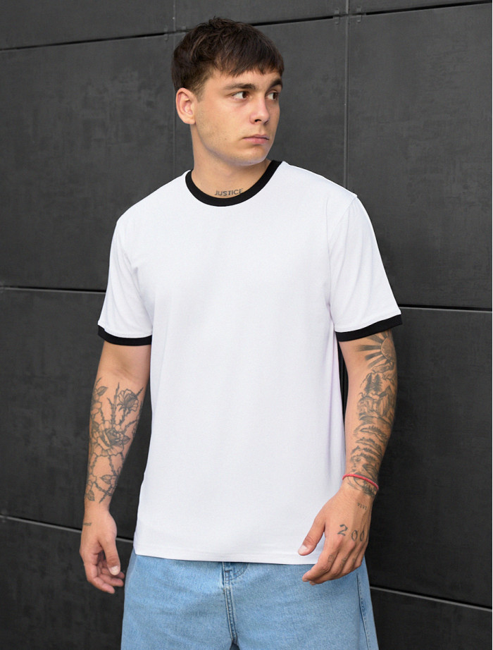 Tricou Staff ve white & black