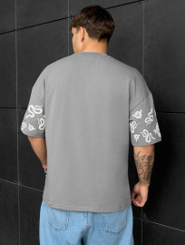 Tricou Staff snake & flower oversize