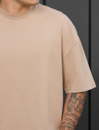 Tricou Staff beige oversize