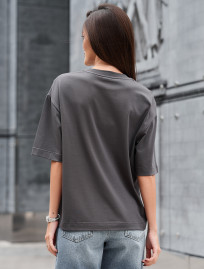 Tricou de damă Staff dark gray oversize