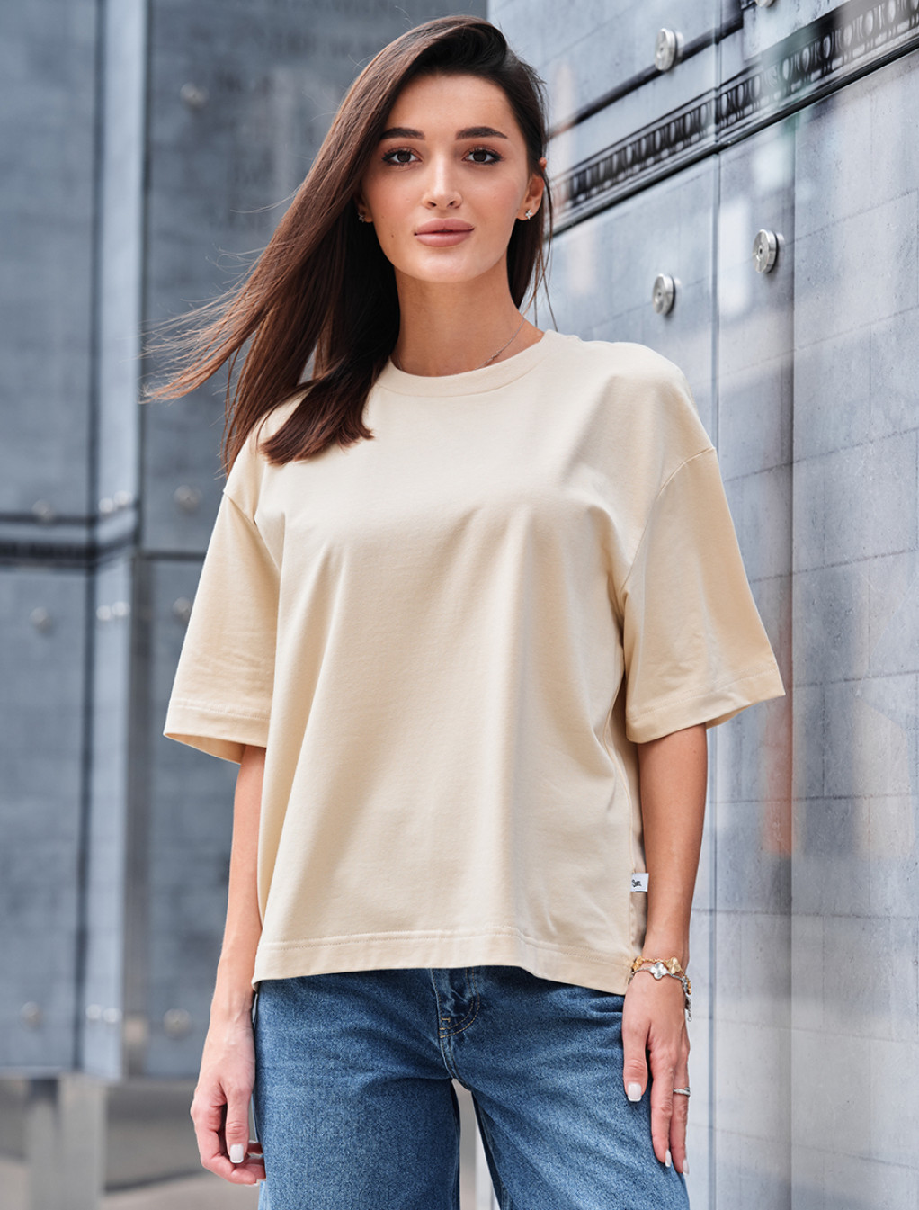 Tricou de damă Staff milk oversize