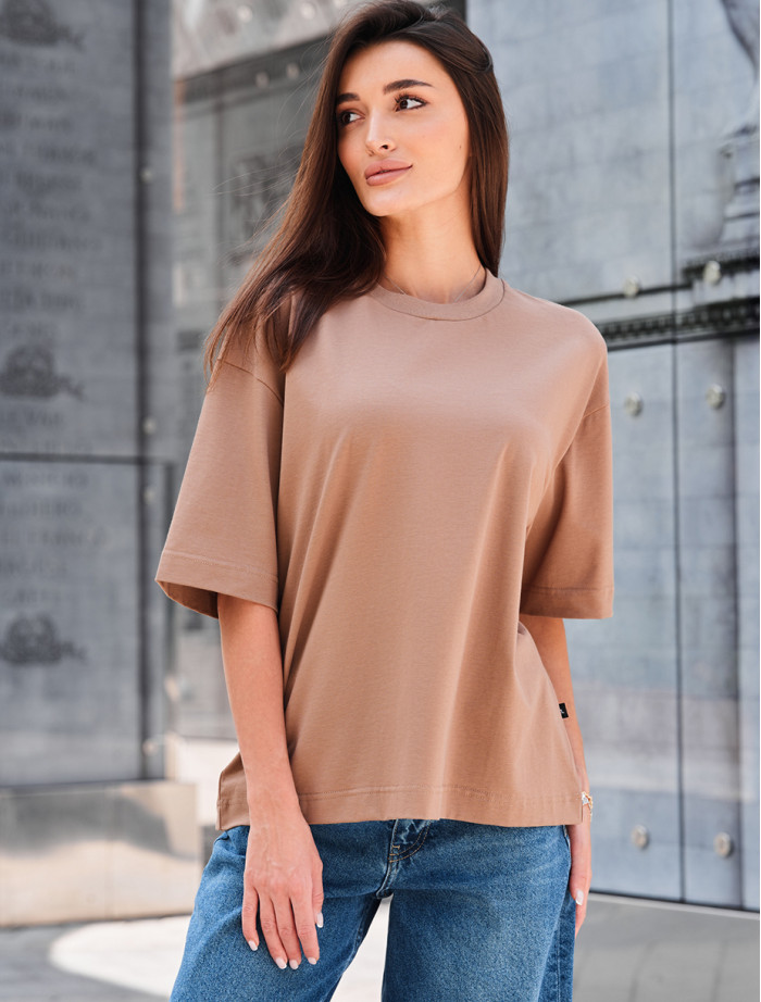 Tricou de damă Staff brown oversize