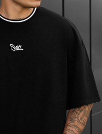 Tricou Staff black logo oversize