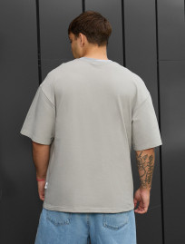 Tricou Staff gray logo oversize