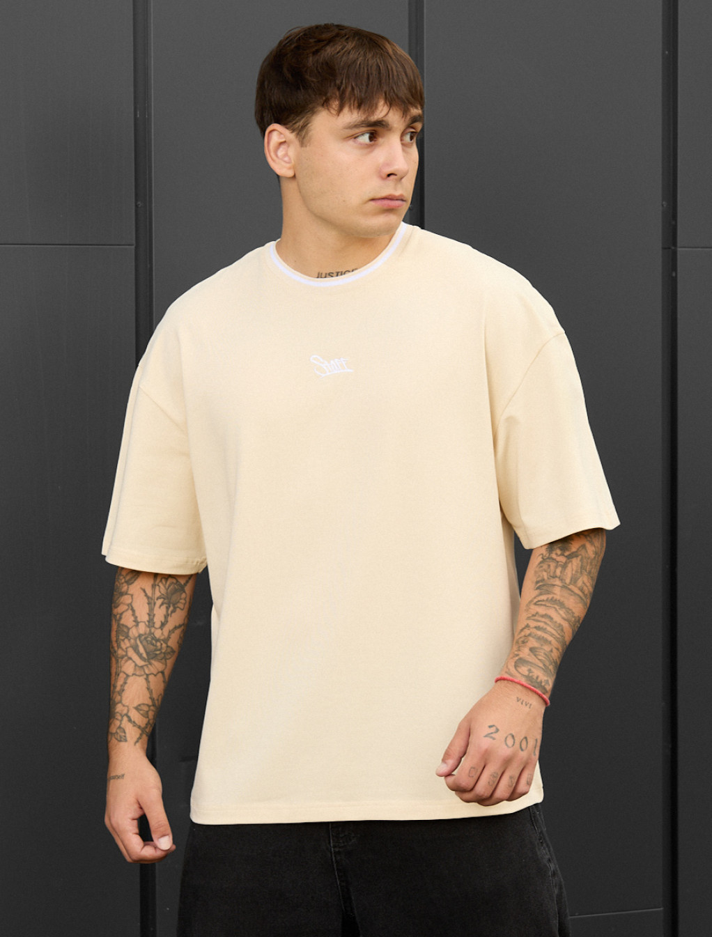 Tricou Staff milk logo oversize