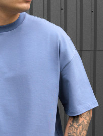 Tricou Staff blue oversize