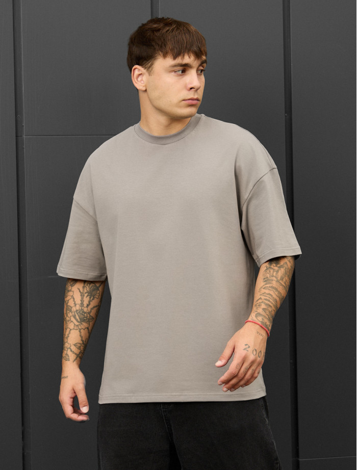 Tricou Staff gray oversize