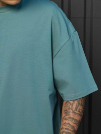 Tricou Staff dark turquoise oversize