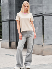 Tricou de damă Staff in milk & pink