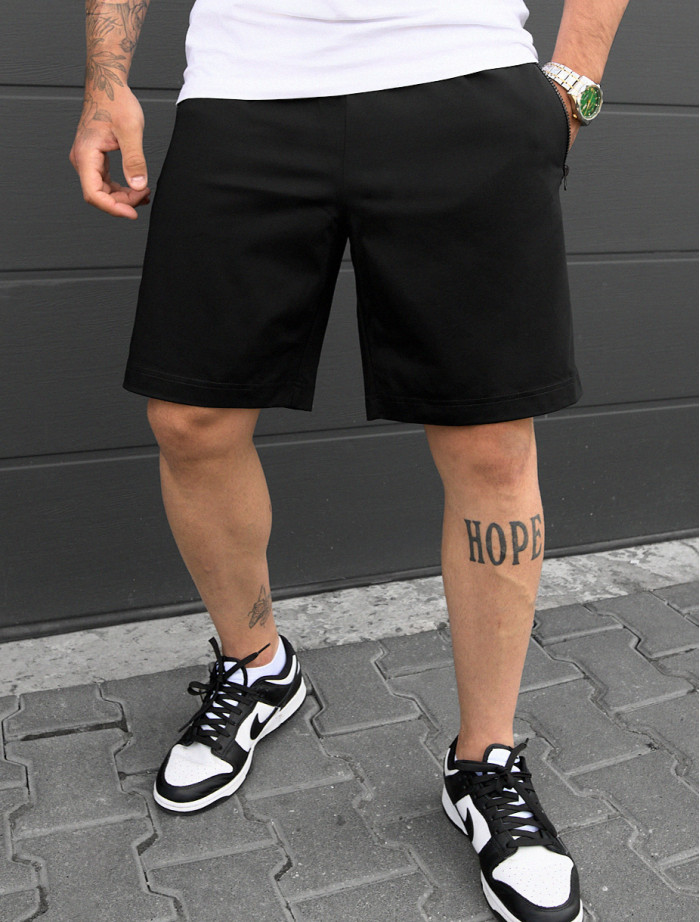 Pantaloni scurți tricotați Staff cu black