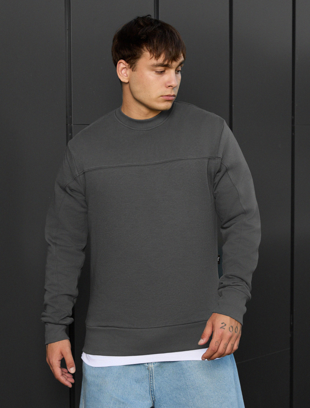 Bluză de trening Staff dark gray basic