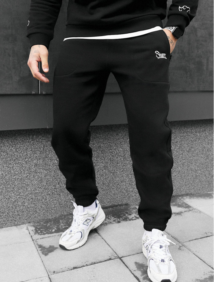 Pantaloni de trening Staff nib black logo fleece