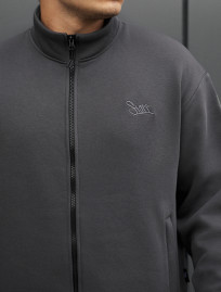 Bluză Staff chi dark gray logo oversize fleece