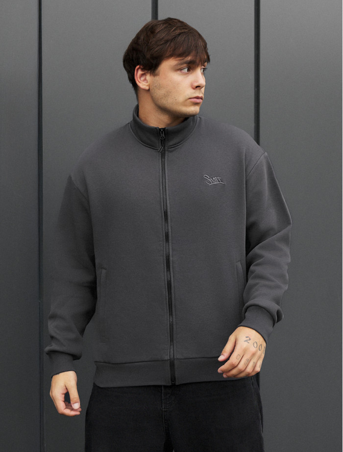 Bluză Staff chi dark gray logo oversize fleece