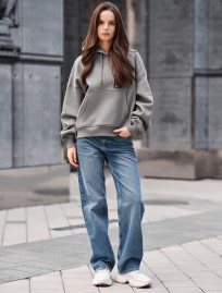 Hanorac de damă Staff ti gray oversize fleece