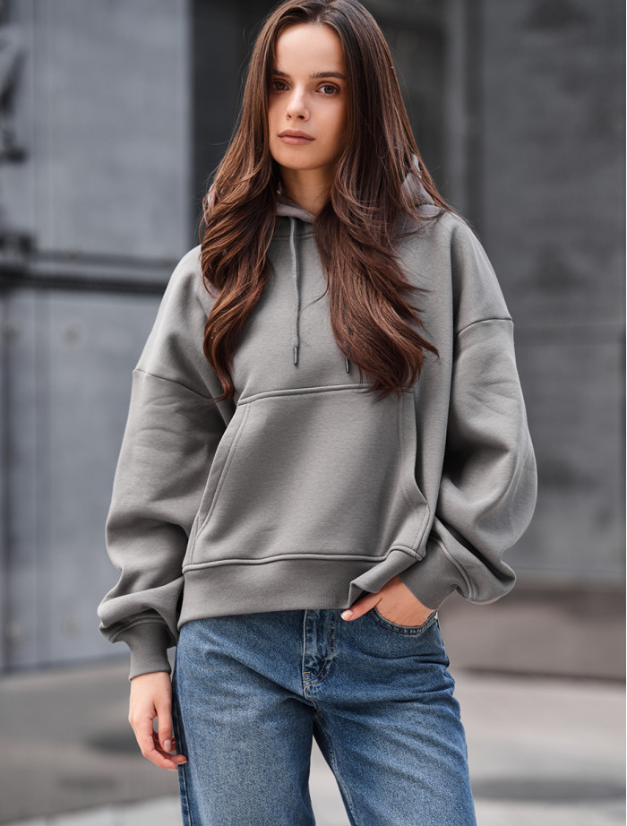 Hanorac de damă Staff ti gray oversize fleece
