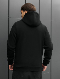 Hanorac Staff zip basic black fleece