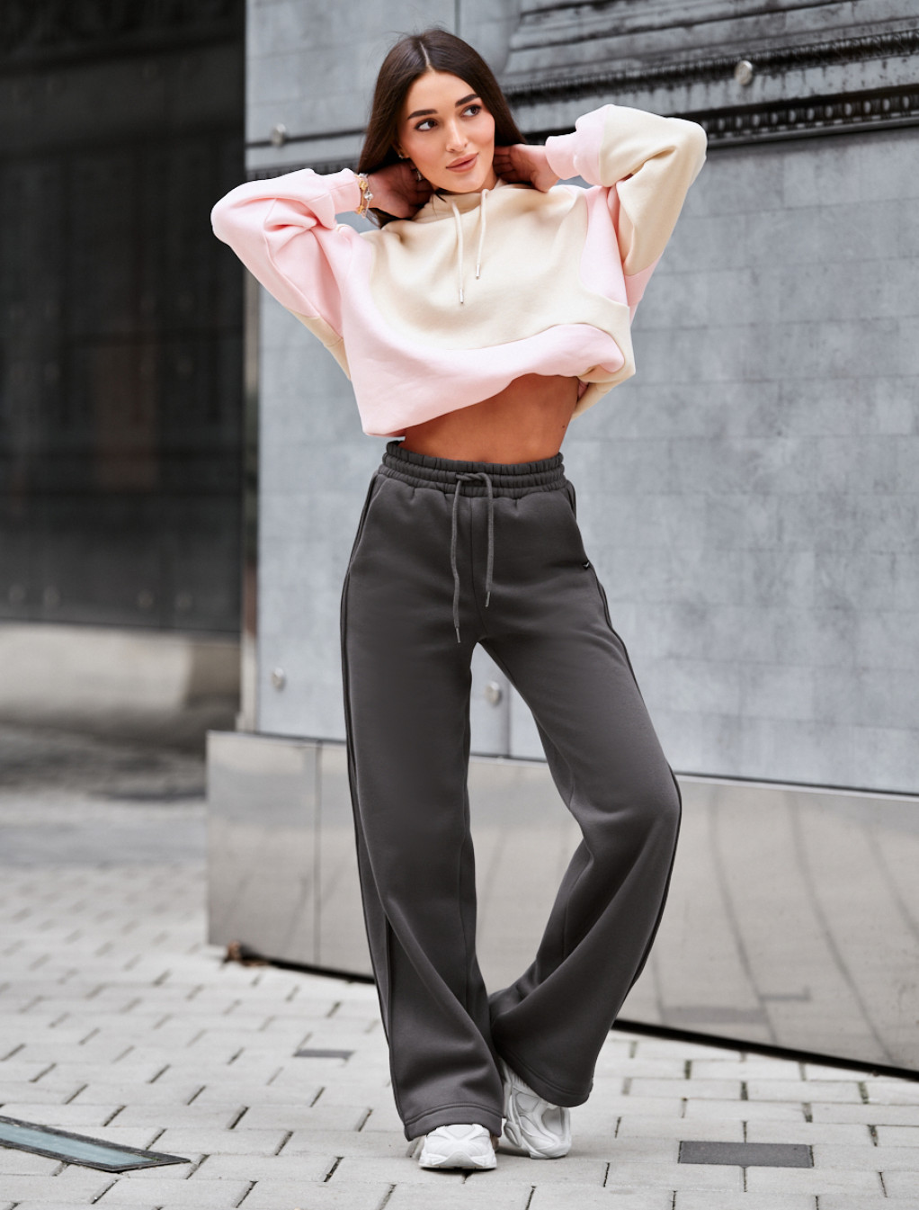 Pantaloni de damă Staff ril dark gray fleece