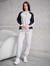 Costum de trening de damă Staff ram light gray & black logo fleece