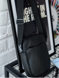 Geantă de umăr Staff leather black