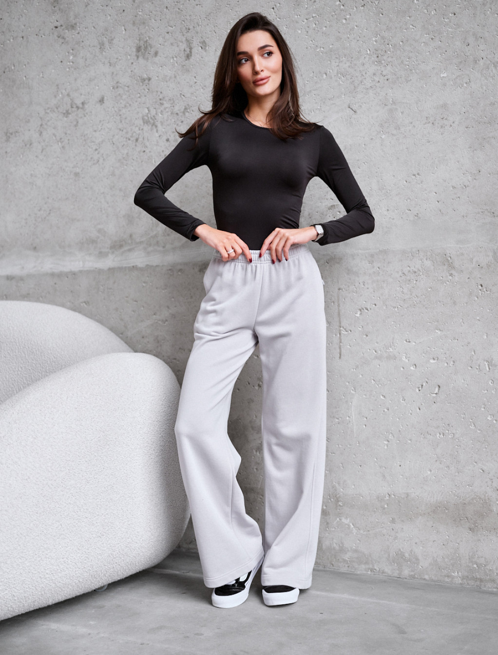 Pantaloni de trening de damă Staff mon light gray