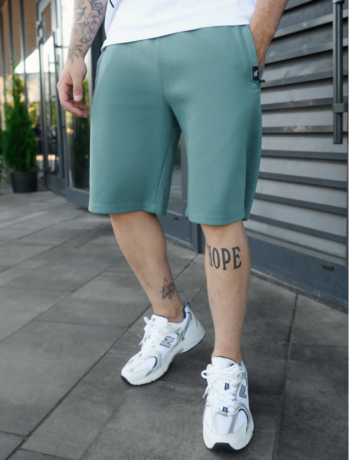 Pantaloni scurți tricotați Staff wh turquoise