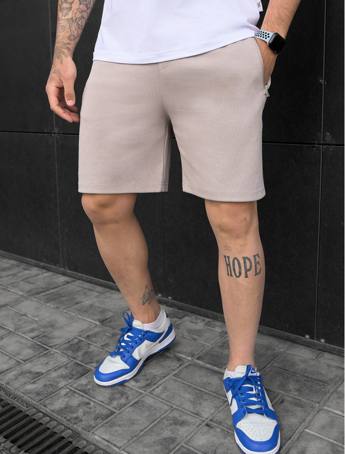 Pantaloni scurți tricotați Staff ley light gray