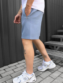 Pantaloni scurți tricotați Staff ley light blue