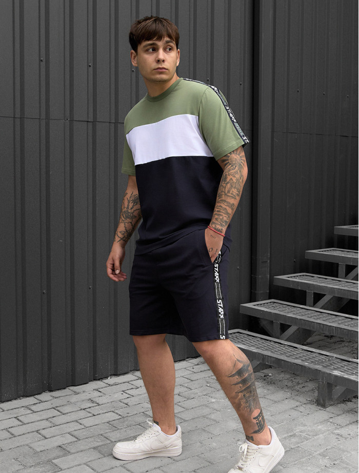 Set tricou + pantaloni scurț Staff fie mix