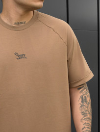 Set de vară tricou + pantaloni scurți Staff mb brown